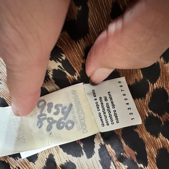 VTG Dolce & Gabbana Silk Blazer Burgundy Leopard Lined Made Italy Women 42/ US 6 - Picture 7 of 10